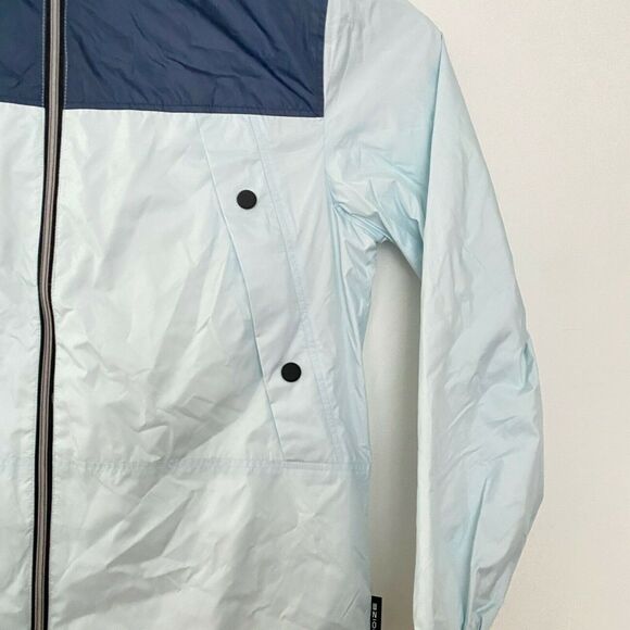 Noize Mens Colorblock Panel Nylon Hoodie Jacket Zip Up Blue M Medium - Picture 6 of 9